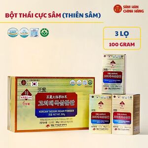 Bột thái cực sâm  Daedong Korean Taekuk Insam Powder 100% (100g x 3)-4mg/g