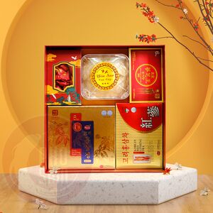 Hộp Quà Tết Yến Sào Hồng Sâm Cao Cấp Sức Khoẻ CBS18-48-H3450